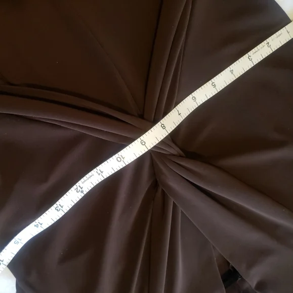 Vintage 1980's Joseph Ribkoff swing dress, twist front - Picture 5 of 10